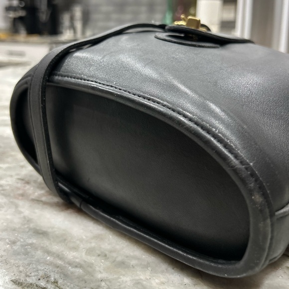 Coach Authentic 9948 Nottingham Black Tanned Leather Bag - Picture 5 of 12